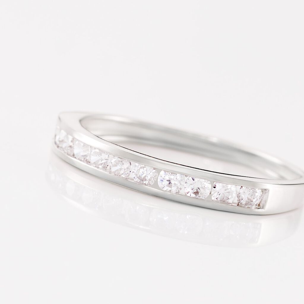 Demi Alliance Davila Or Blanc Oxyde - Alliances Femme | Histoire d’Or