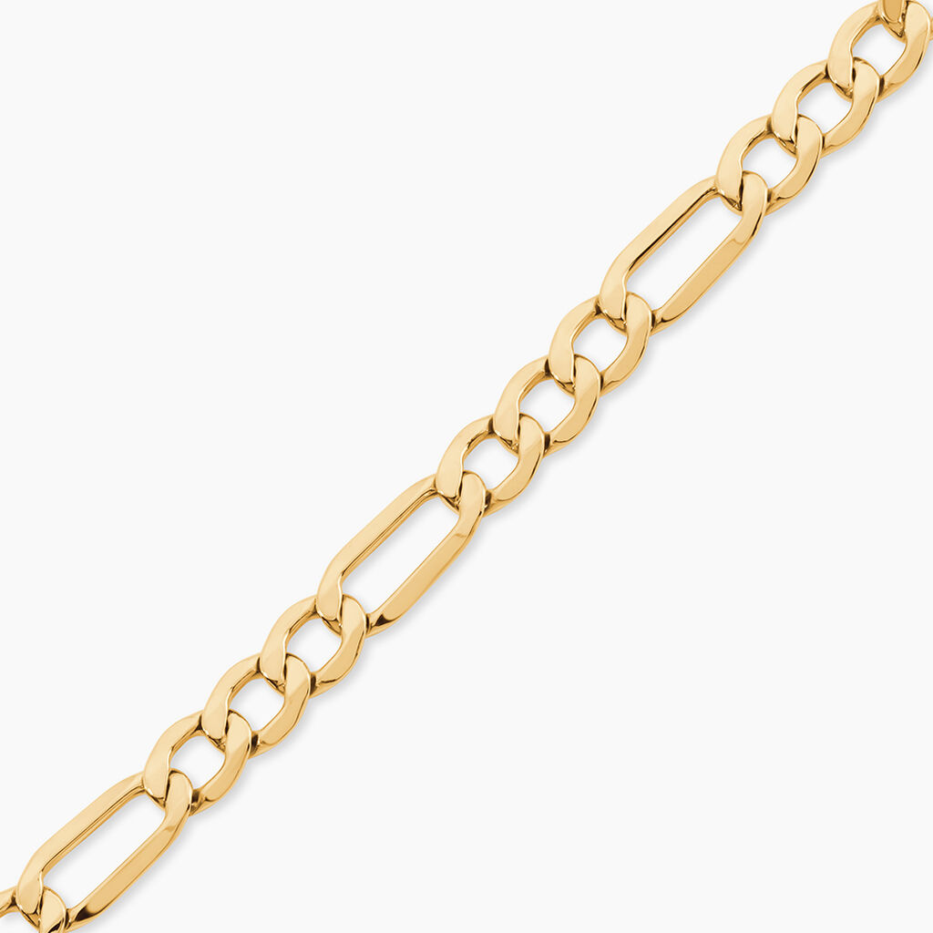 Bracelet Or Jaune Maille Altern&eacute;e - Bracelets cha&icirc;ne Homme | Histoire d&rsquo;Or