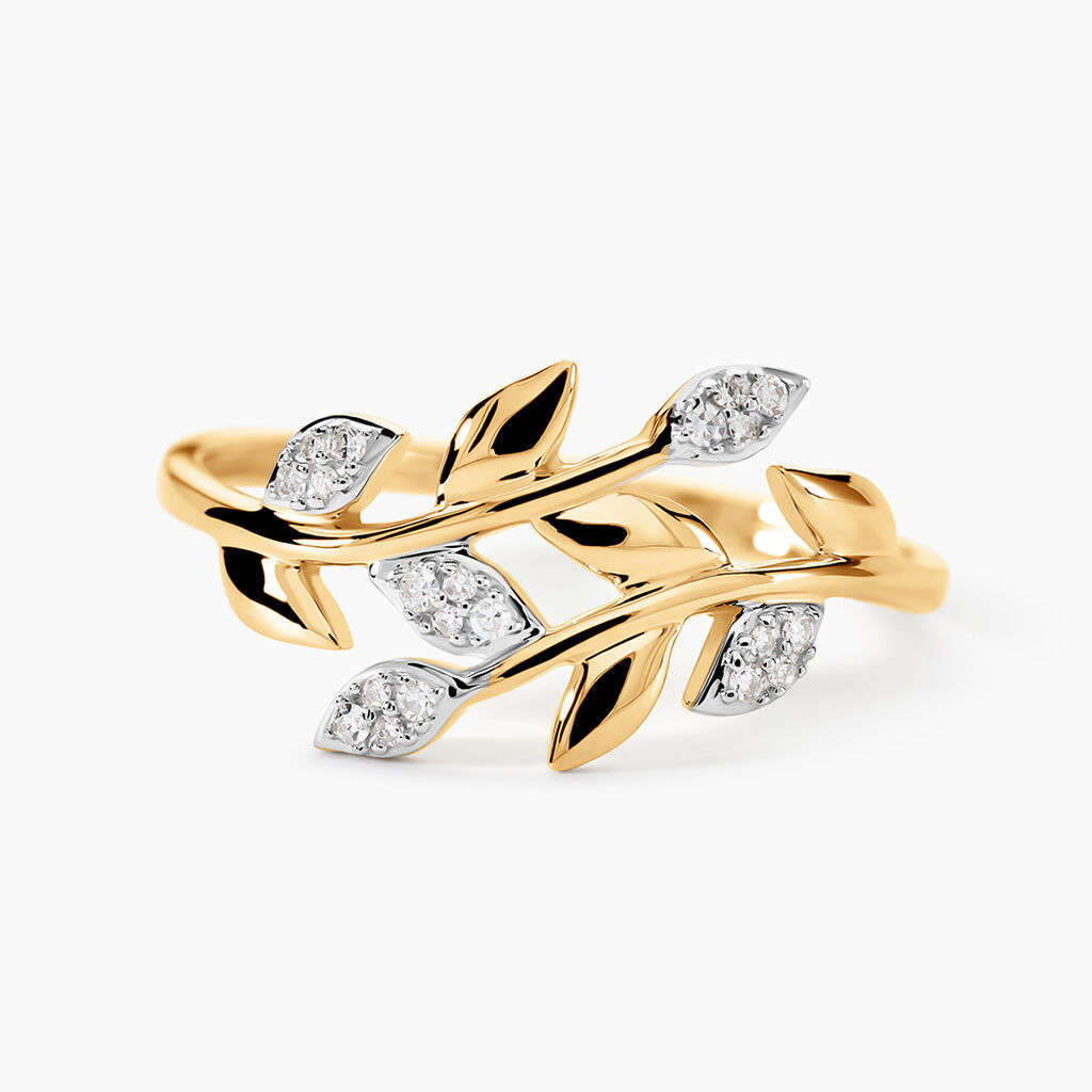 Bague Emelyne Or Jaune Diamant - Bagues avec pierre Femme | Histoire d&rsquo;Or