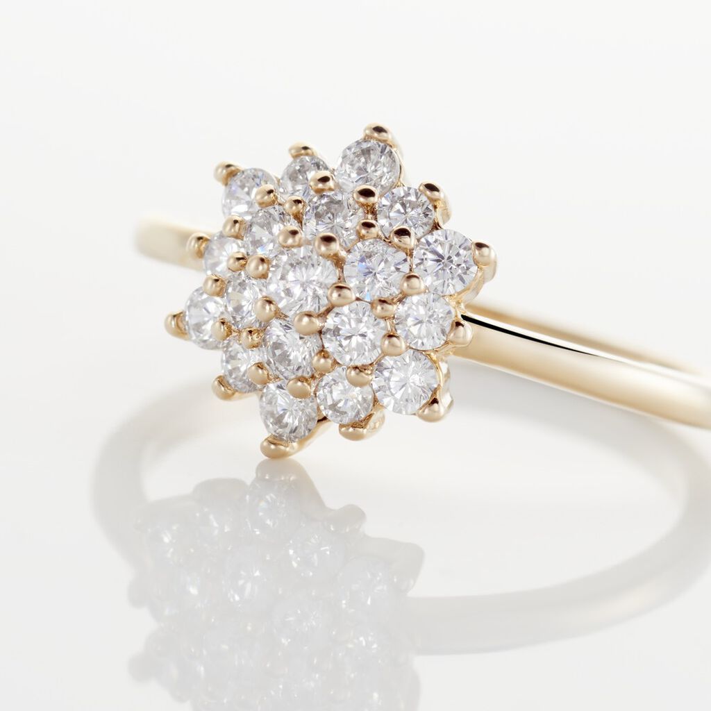 Bague Plaqu&eacute; Or Sadoth Oxyde De Zirconium - Bagues solitaires Femme | Histoire d&rsquo;Or