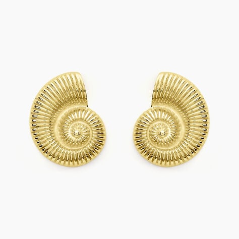 Boucles D'oreilles Puces Mermaid Acier Jaune - Boucles d'oreilles fantaisie Femme | Histoire d’Or