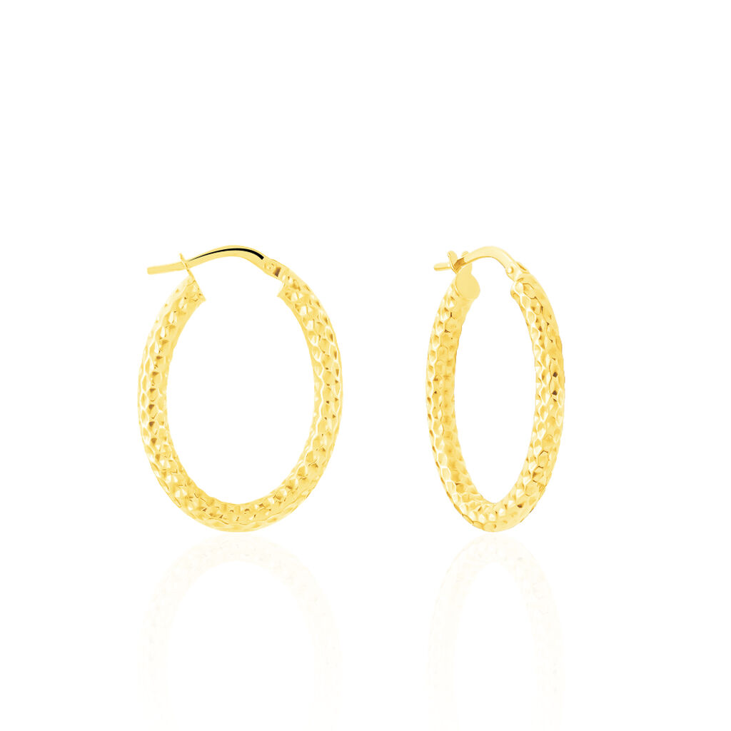 Créoles Udara Or Jaune - Boucles d'oreilles créoles Femme | Histoire d’Or