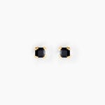 Boucles D'oreilles Puces Doreen Carre Or Jaune Oxyde De Zirconium - Clous d'oreilles Femme | Histoire d&rsquo;Or