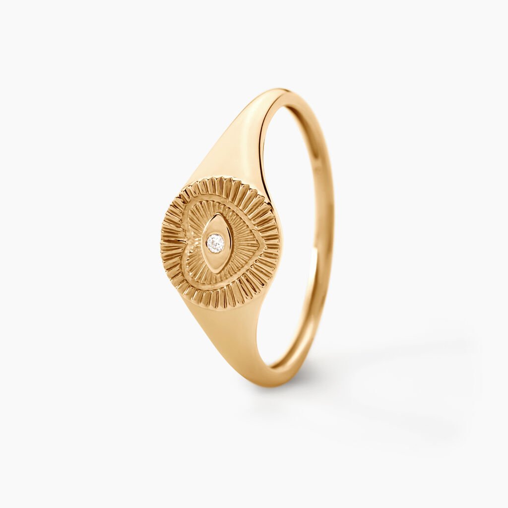 Chevali&egrave;re Damianus Or Jaune Diamant - Bagues solitaires Femme | Histoire d&rsquo;Or