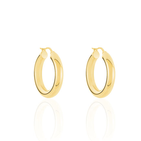 Créoles Adama Acier Jaune - Boucles d'oreilles créoles Femme | Histoire d’Or