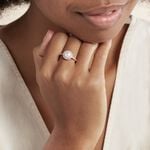 Bague Olivia Argent Rose Perle De Culture Et Oxyde De Zirconium - Bagues solitaires Femme | Histoire d&rsquo;Or