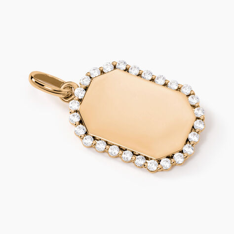Pendentif Tissem Plaqu&eacute; Or Dor&eacute; Oxyde De Zirconium - Pendentifs Femme | Histoire d&rsquo;Or