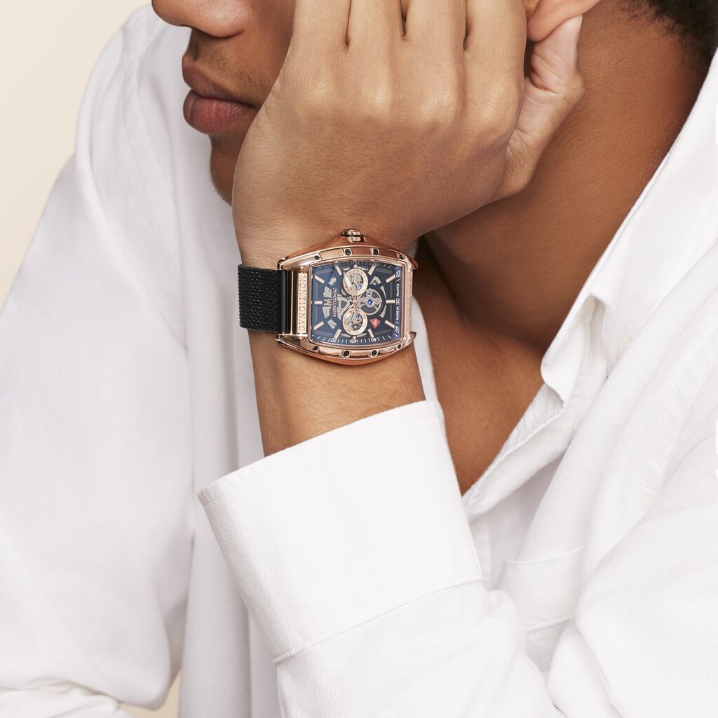Montre Montignac Tonneau Bleu - Montres Homme | Histoire d’Or