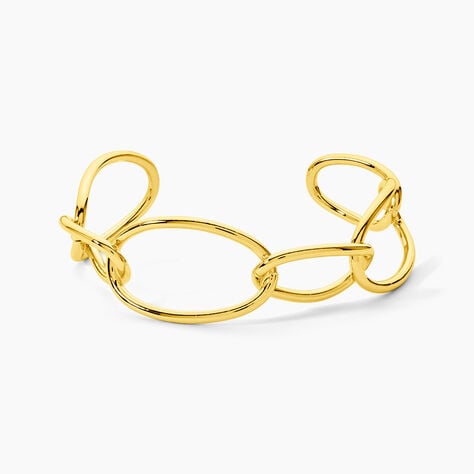 Bracelet Jonc Cecilie Acier Dor&eacute; - Bijoux sans pierre Femme | Histoire d&rsquo;Or
