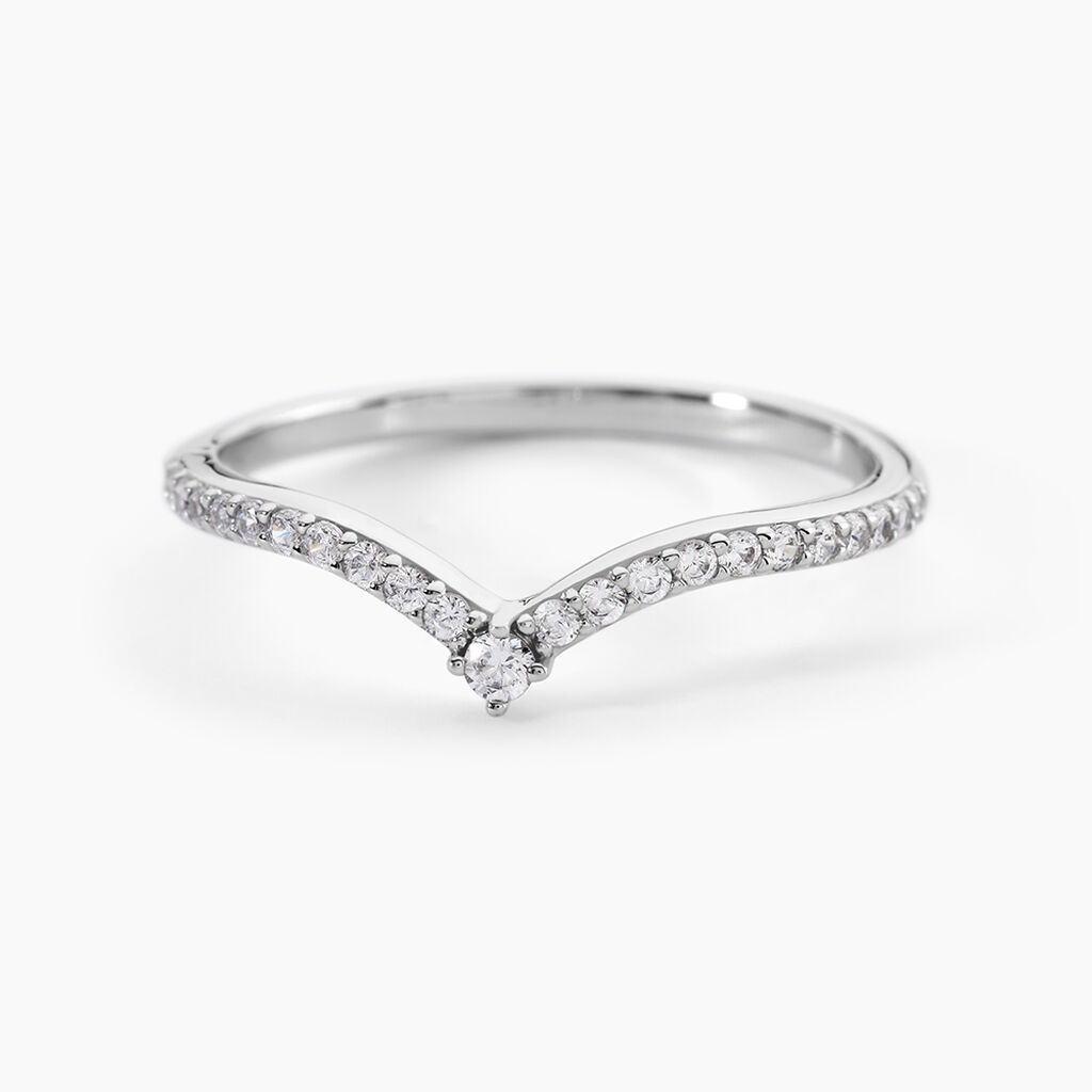 Bague Aile De Mouette Argent Blanc Oxyde De Zirconium - Cadeaux de naissance Femme | Histoire d&rsquo;Or