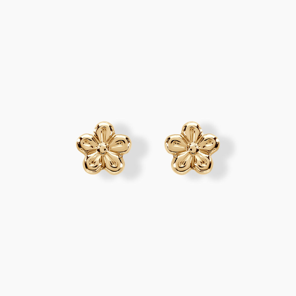 Boucles D'oreilles Puces Kukka Or Jaune - Clous d'oreilles Femme | Histoire d’Or