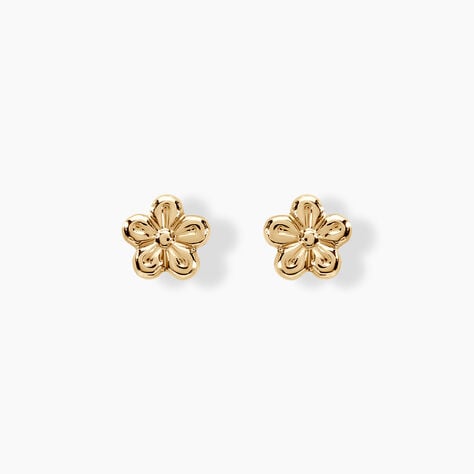 Boucles D'oreilles Puces Kukka Or Jaune - Clous d'oreilles Femme | Histoire d’Or