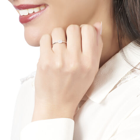 Bague Adelisa Or Blanc Diamant - Bagues solitaires Femme | Histoire d’Or