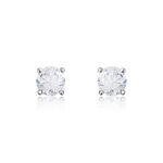 Boucles D'oreilles Puces Victoria Or Blanc Diamant - Clous d'oreilles Femme | Histoire d&rsquo;Or