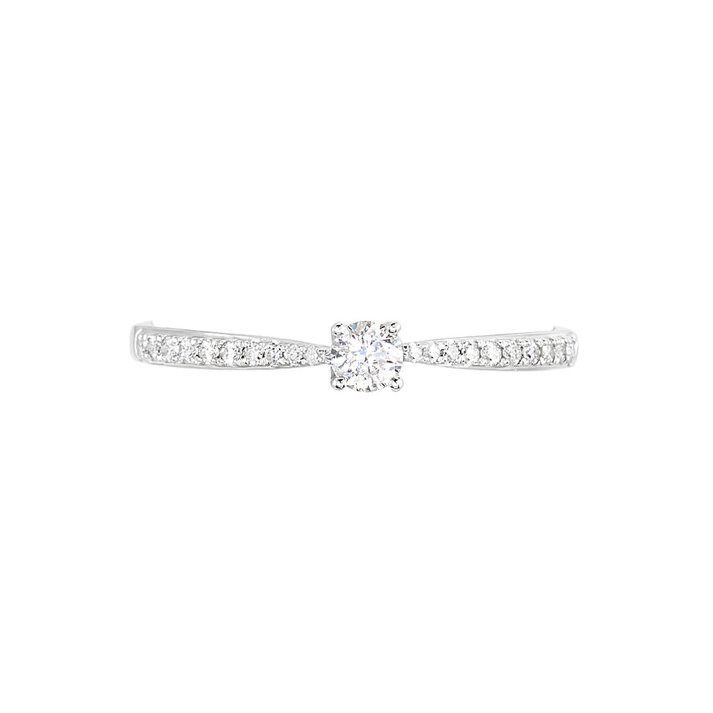 Bague Solitaire Hemera Or Blanc Diamant - Bagues solitaires Femme | Histoire d&rsquo;Or