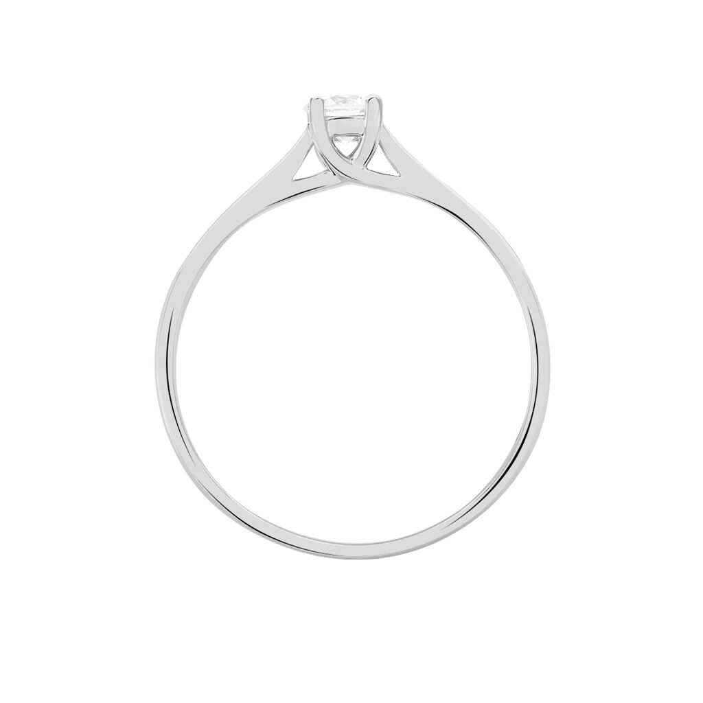 Bague Solitaire Victoria Or Blanc Diamant - Bagues solitaires Femme | Histoire d’Or