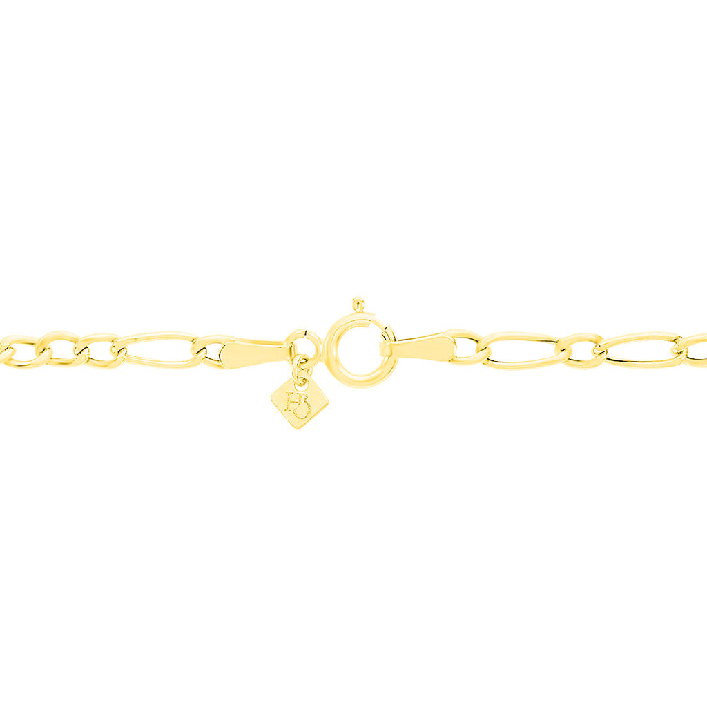 Bracelet Esma Maille Alternee 1/3 Or Jaune - Bracelets Communion Enfant | Histoire d&rsquo;Or