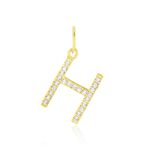 Pendentif Lettre H Or Jaune Oxyde - Pendentifs Famille | Histoire d&rsquo;Or
