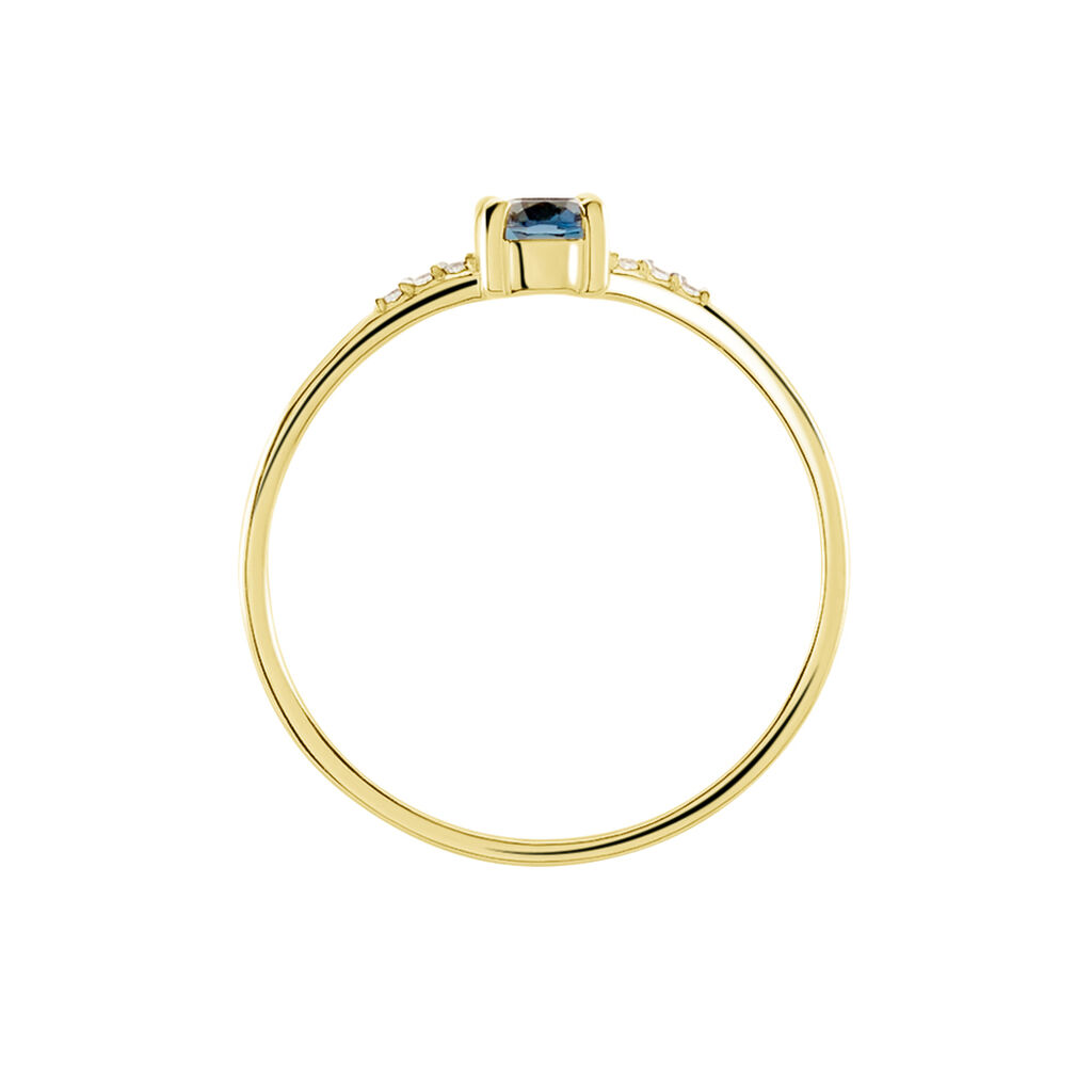 Bague Or Jaune Jehane Topaze Oxydes De Zirconium - Bagues solitaires Femme | Histoire d’Or