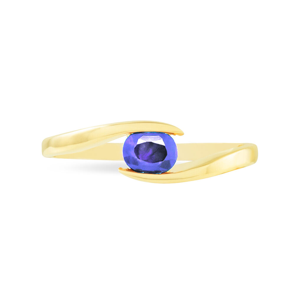 Bague Camilia Or Jaune Tanzanite - Bagues solitaires Femme | Histoire d&rsquo;Or
