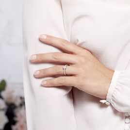 Bague Julia Platine Blanc Diamant - Bagues avec pierre Femme | Histoire d’Or