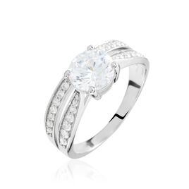 Solitaire Aarone Or Blanc Oxyde - Bagues solitaires Femme | Histoire d’Or