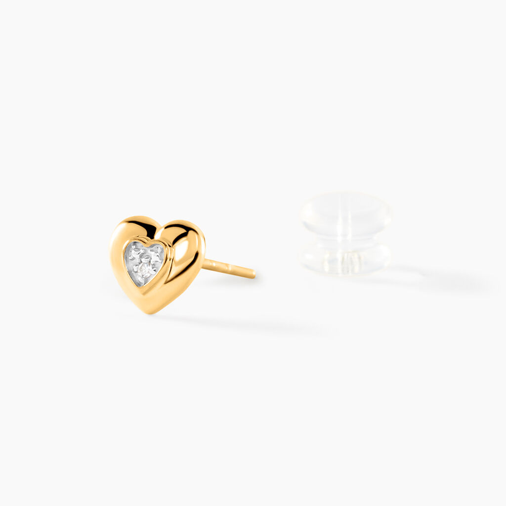 Boucles D'Oreilles Puces Elsdon Or Jaune Diamant - Clous d'oreilles Femme | Histoire d&rsquo;Or