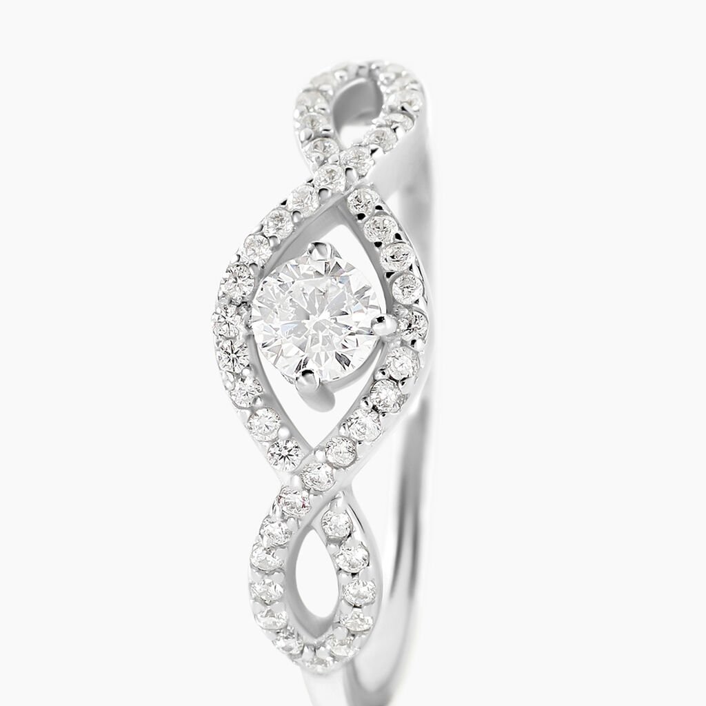 Bague Argent Katerina Oxydes De Zirconium - Bagues solitaires Femme | Histoire d&rsquo;Or