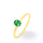 Bague Lily Or Jaune Emeraude - Bagues solitaires Femme | Histoire d&rsquo;Or