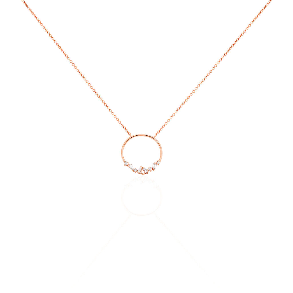 Collier Celene Argent Rose Oxyde De Zirconium - Colliers fantaisie Femme | Histoire d&rsquo;Or