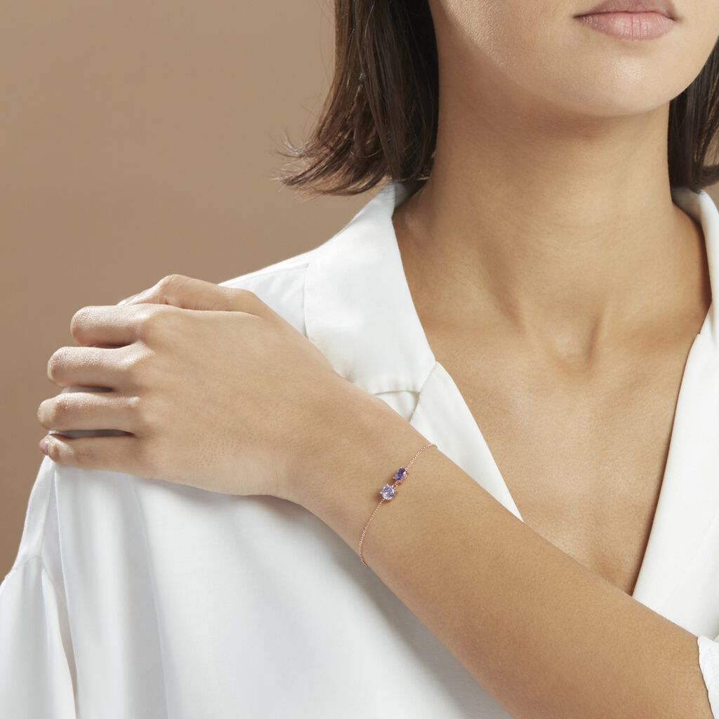 Bracelet Argent Rose Brenna Oxyde De Zirconium - Bracelets Femme | Histoire d’Or