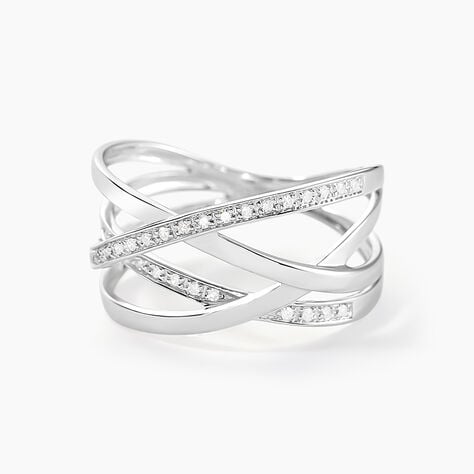 Bague Trisca Or Blanc Diamant - Bagues avec pierre Femme | Histoire d&rsquo;Or