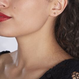 Boucles D'oreilles Puces Virgie Argent Rose - Boucles d'oreilles fantaisie Femme | Histoire d’Or