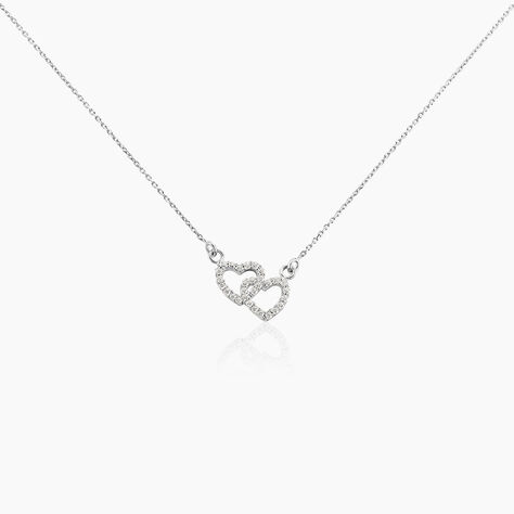 Collier Loving Argent Blanc Oxyde De Zirconium - Colliers fantaisie Femme | Histoire d’Or
