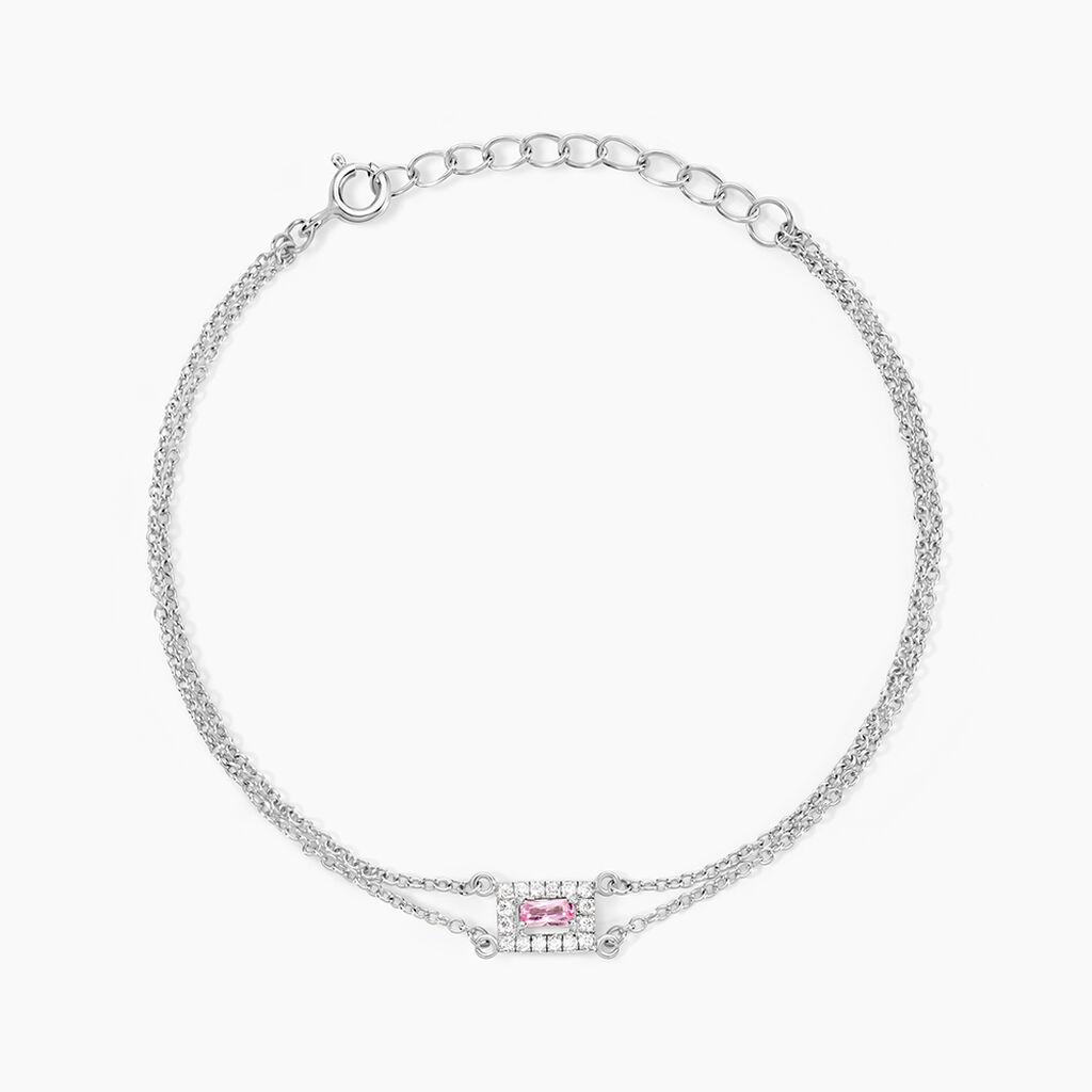 Bracelet Laurine Argent Rose Oxyde De Zirconium - Bracelets Femme | Histoire d’Or