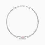 Bracelet Laurine Argent Rose Oxyde De Zirconium - Bracelets Femme | Histoire d&rsquo;Or