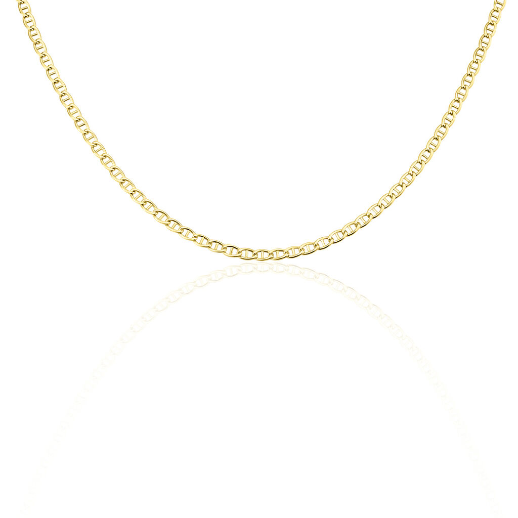 Collier Capucin Or Jaune Maille Marine Plate - Chaines Homme | Histoire d’Or
