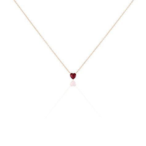 Collier Kelvyn Argent Rose Oxyde - Colliers Coeur Femme | Histoire d’Or
