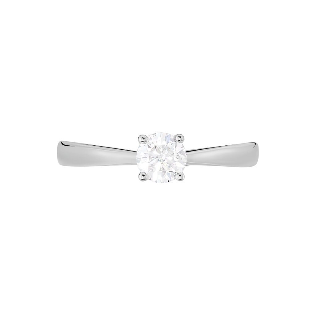 Bague Solitaire Victoria Or Blanc Diamant - Bagues solitaires Femme | Histoire d&rsquo;Or