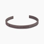 Bracelet Jonc Titane Gris Diamant - Bracelets Pierre Homme | Histoire d&rsquo;Or