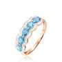 Bague Margaux Or Rose Topaze Et Diamant