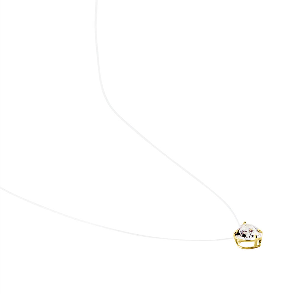 Collier Or Jaune Maiorga Oxyde De Zirconium - Colliers Coeur Femme | Histoire d’Or
