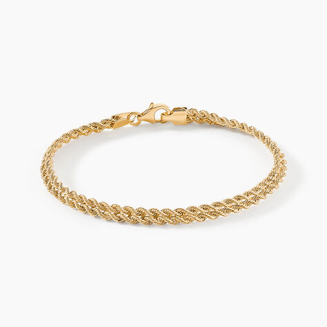 Bracelet Jerry Maille Corde 2 Rangs Or Jaune - Bracelets chaîne Femme | Histoire d’Or