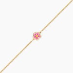 Bracelet Syna Fleur Argent Dor&eacute; A L'Or 750/1000 - Bijoux sans pierre Enfant | Histoire d&rsquo;Or