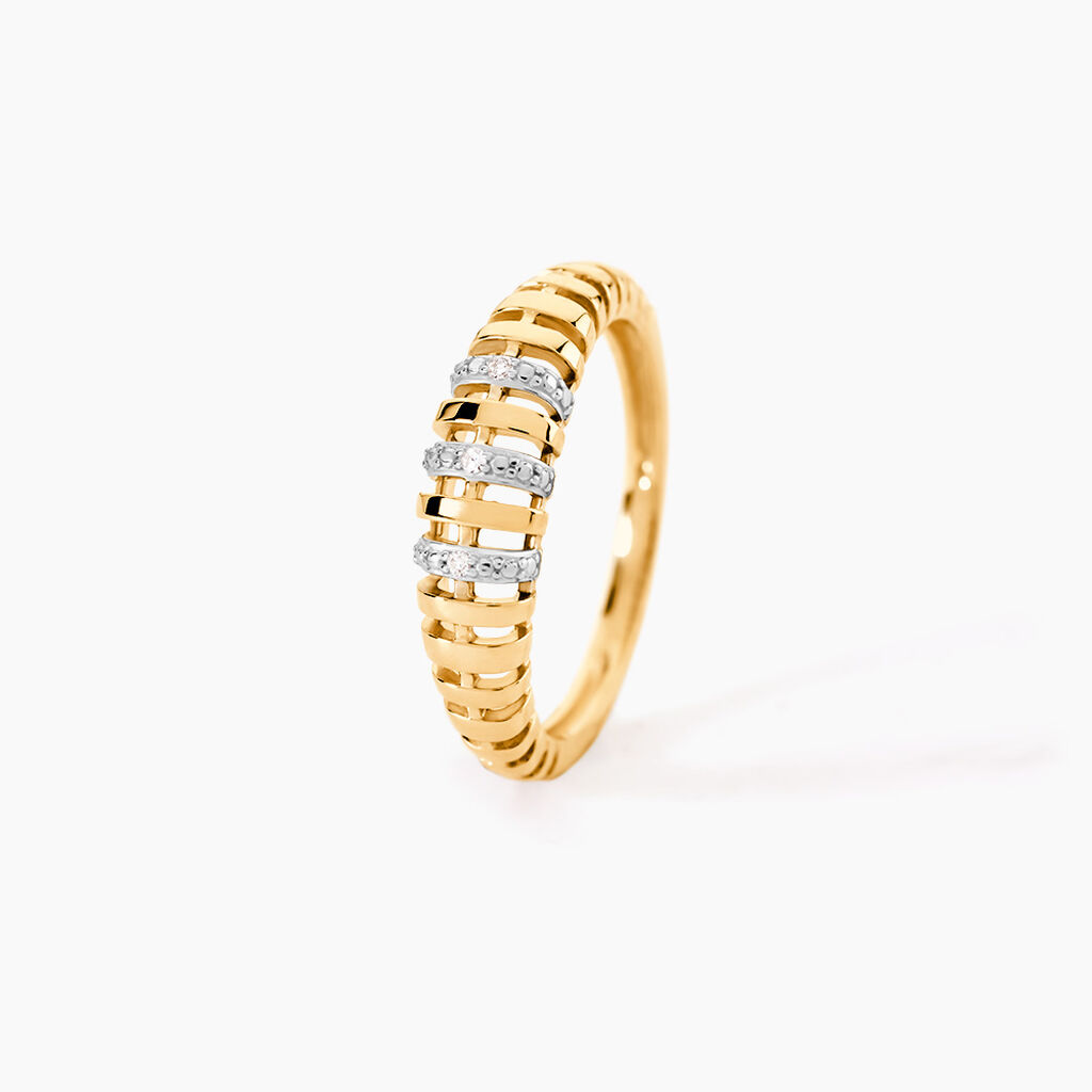 Bague Hamo Or Jaune Diamant - Bagues avec pierre Femme | Histoire d&rsquo;Or