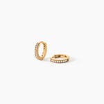 Cr&eacute;oles Kalinda Plaqu&eacute; Or Jaune Oxyde De Zirconium - Boucles d'oreilles cr&eacute;oles Femme | Histoire d&rsquo;Or