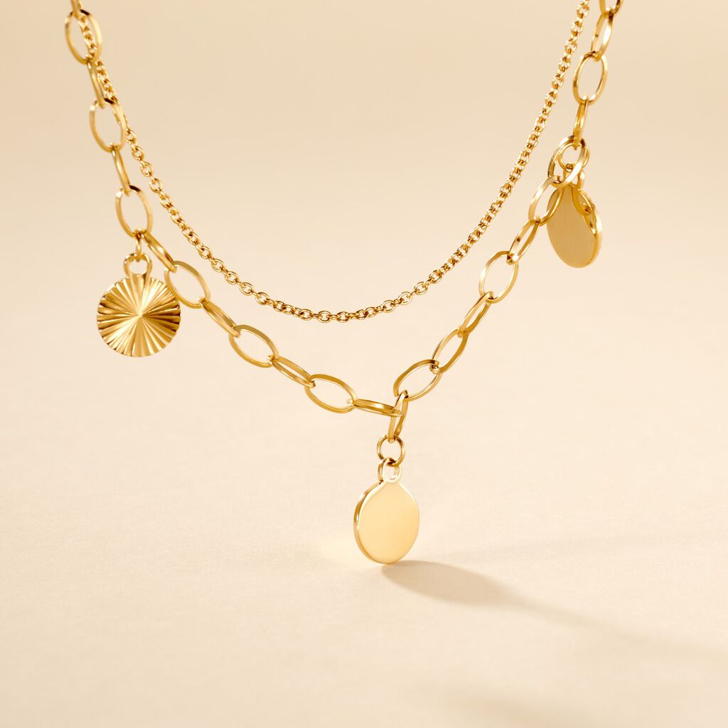 Collier Gili Acier Jaune - Colliers fantaisie Femme | Histoire d&rsquo;Or