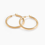 Cr&eacute;oles Adalie Lisse Plaqu&eacute; Or Jaune - Boucles d'oreilles cr&eacute;oles Femme | Histoire d&rsquo;Or