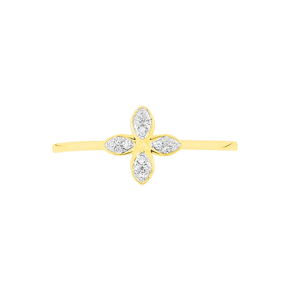 Bague Raskia Or Jaune Diamant - Bagues avec pierre Femme | Histoire d’Or