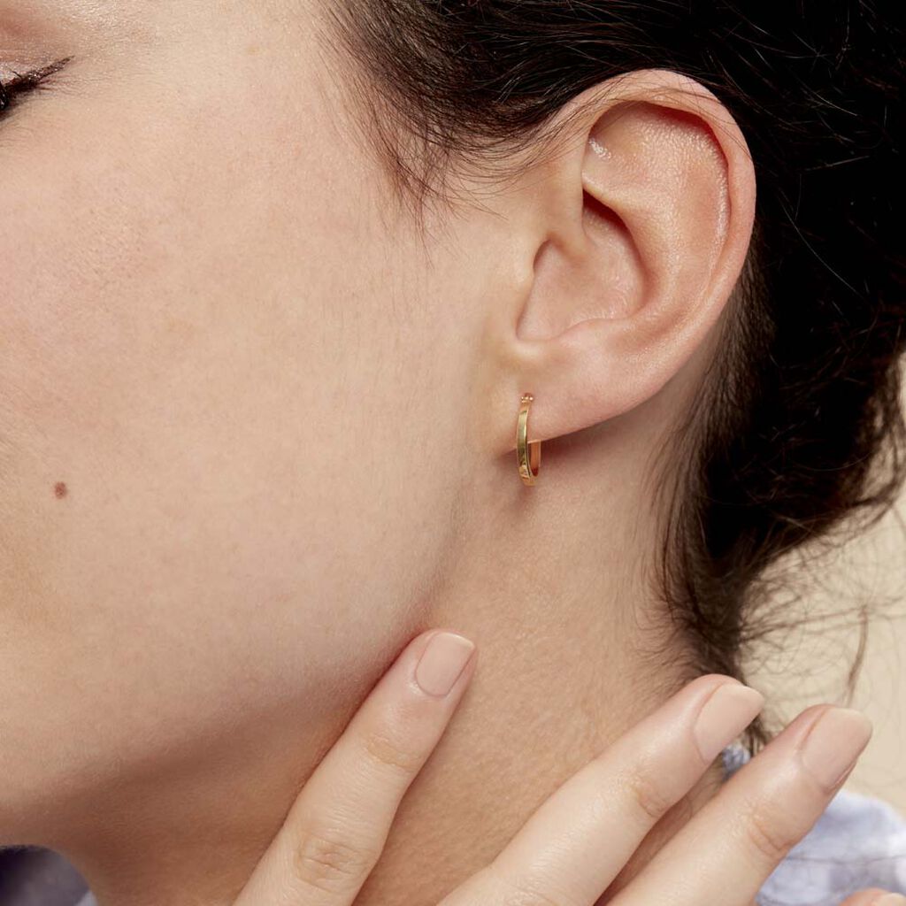 Créoles Thyrza Or Jaune - Boucles d'oreilles créoles Femme | Histoire d’Or